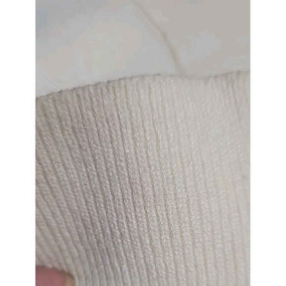 White House Black Market Ivory Sweater Rabbit Hair Blend Open Cardigan SZ S - Picture 6 of 6